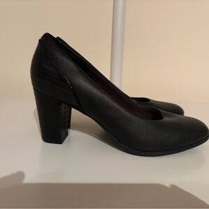 Clarks Black Block Heel Pumps